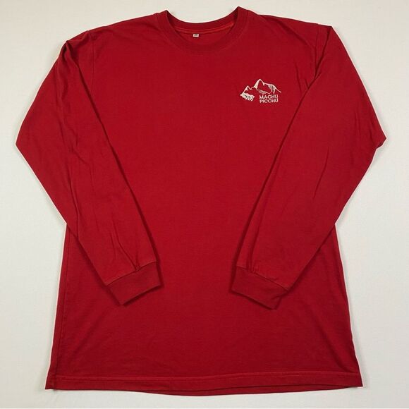 Machu Picchu T-Shirt Men’s Medium Peru Mountain ‎ Embroidered Travel Souvenir - Picture 1 of 7